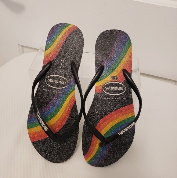 Havaianas Slim Pride Flip Flops Size 11/12, 41/42 Comfy, Casual - Picture 1 of 8
